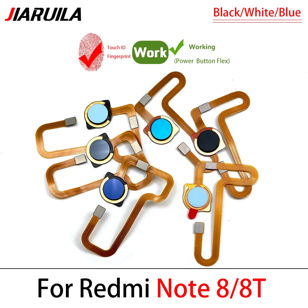 10Pcs, New For Xiaomi Redmi Note 8T 8 9s 9 Pro Home Button FingerPrint Touch ID Sensor Flex Cable Ribbon Replacement Parts  Xiaomi  Xiao mi phone repair parts