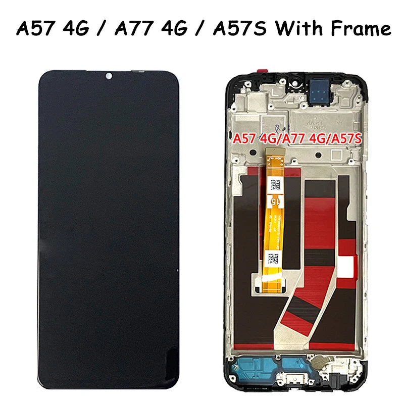 6.56'' Screen For Oppo A57 A77 4G/5G CPH2387 PFTM20 CPH2385 CPH2339 LCD A57S Display Screen+Touch Panel Digitizer  Replacement Oppo phone repair parts Realme phone repair parts