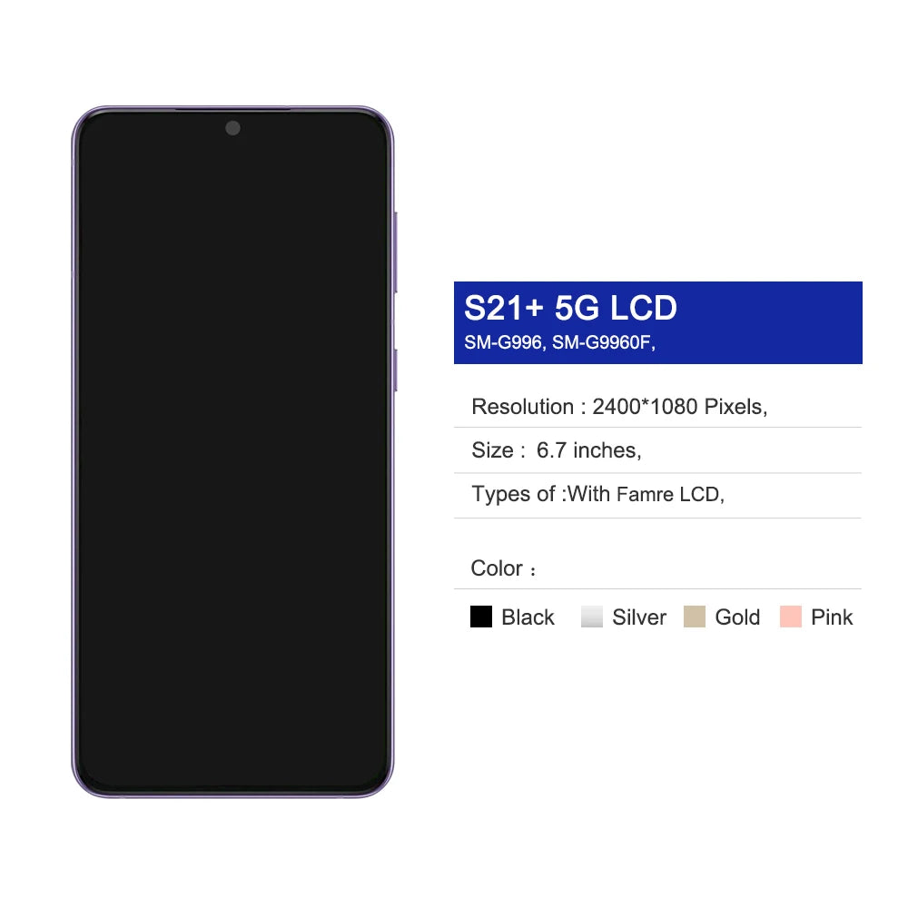 TFT For Samsung Galaxy S21 Plus G996 G9960 G996F Lcd Display Touch Screen Digitizer Replacement For samsung S21+ 5G lcd Samsung phone repair parts