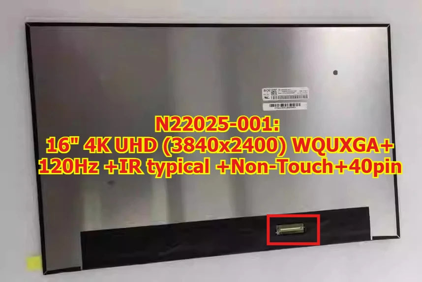 16“ UHD+WUXGA FHD+ 4K Touch LCD LED screen for HP ZBooK Fury 16 G9 LCD panel Digitizer Assembly B160UAN01.L ATNA60YV07 HP laptop repair parts