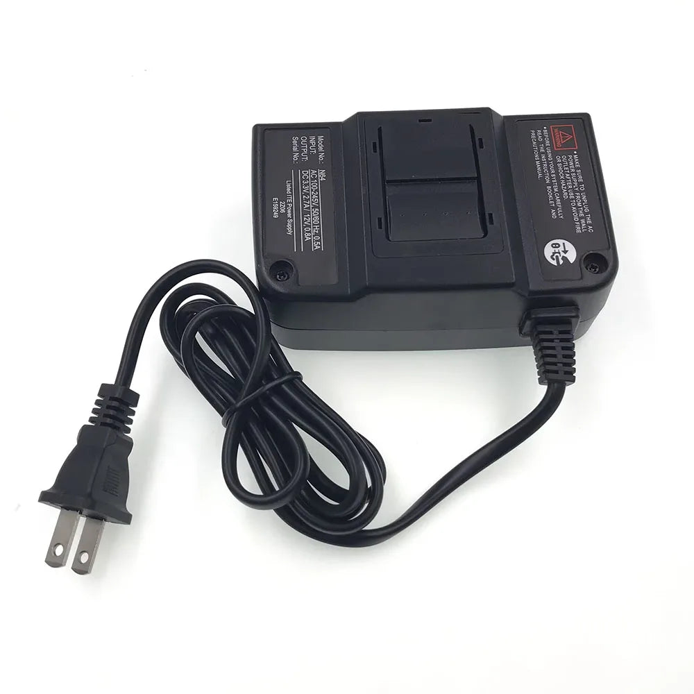 For Nintendo N64 AC Adapter Charger N64 US Plug Power Adapter Power Supply Cord Charging Charger Power Supply Game console repair parts