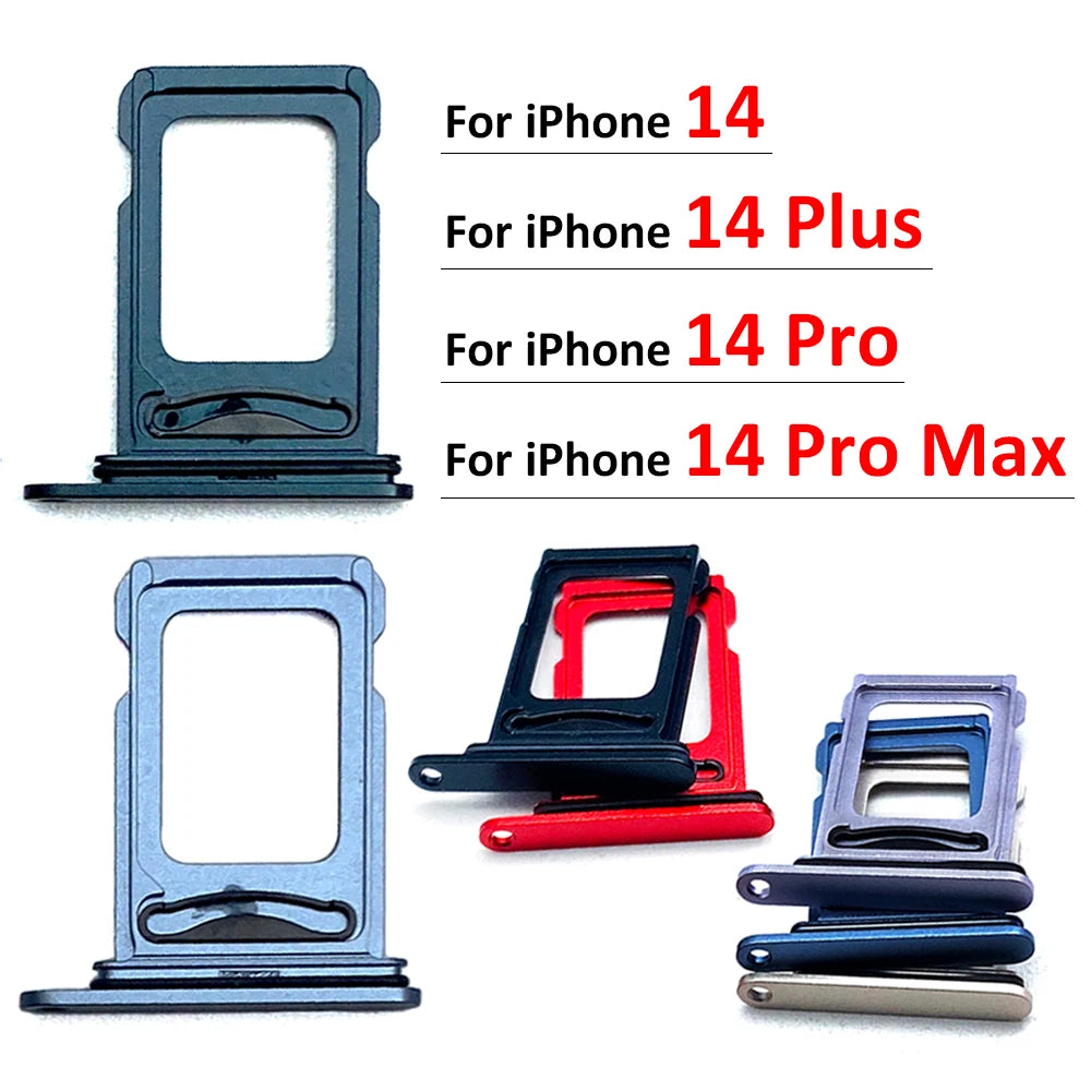New For iPhone 14 Pro 14Pro Max 14 Plus Dual SIM Card Tray Slot Holder Adapter Accessories iPhone phone repair parts