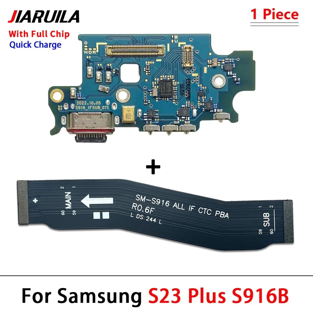 New USB Charger Charging Dock Port Connector Main Board Flex Cable For Samsung S22 S23 Plus Ultra 5G S901 S906 S908 S911 S916 Samsung phone repair parts