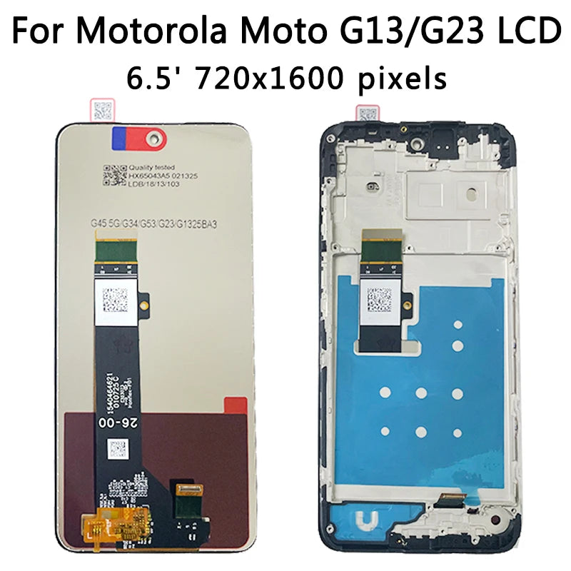 AAA Quality For Motorola Moto G13 G23 G53 G73 E13 LCD Display With Frame Touch Screen Digitizer Replacement Repair Parts Motorola phone repair parts