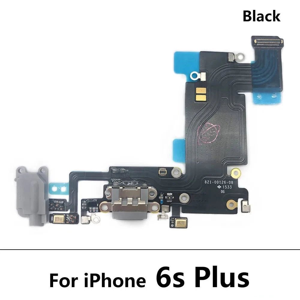 24Pcs，USB Charging Port Board Flex Cable Connector Microphone Module For iPhone 6 6S 7 8 Plus X XR XS Max iPhone phone repair parts