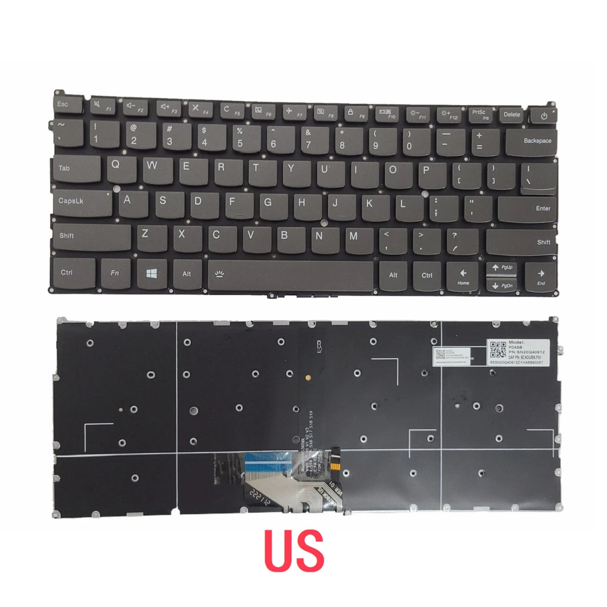 New US Spanish Portuguese Laptop Backlit Keyboard For Lenovo IdeaPad 720S-13 720S-13IKB 720S-13ARR Notebook PC Replacement Lenovo laptop repair parts