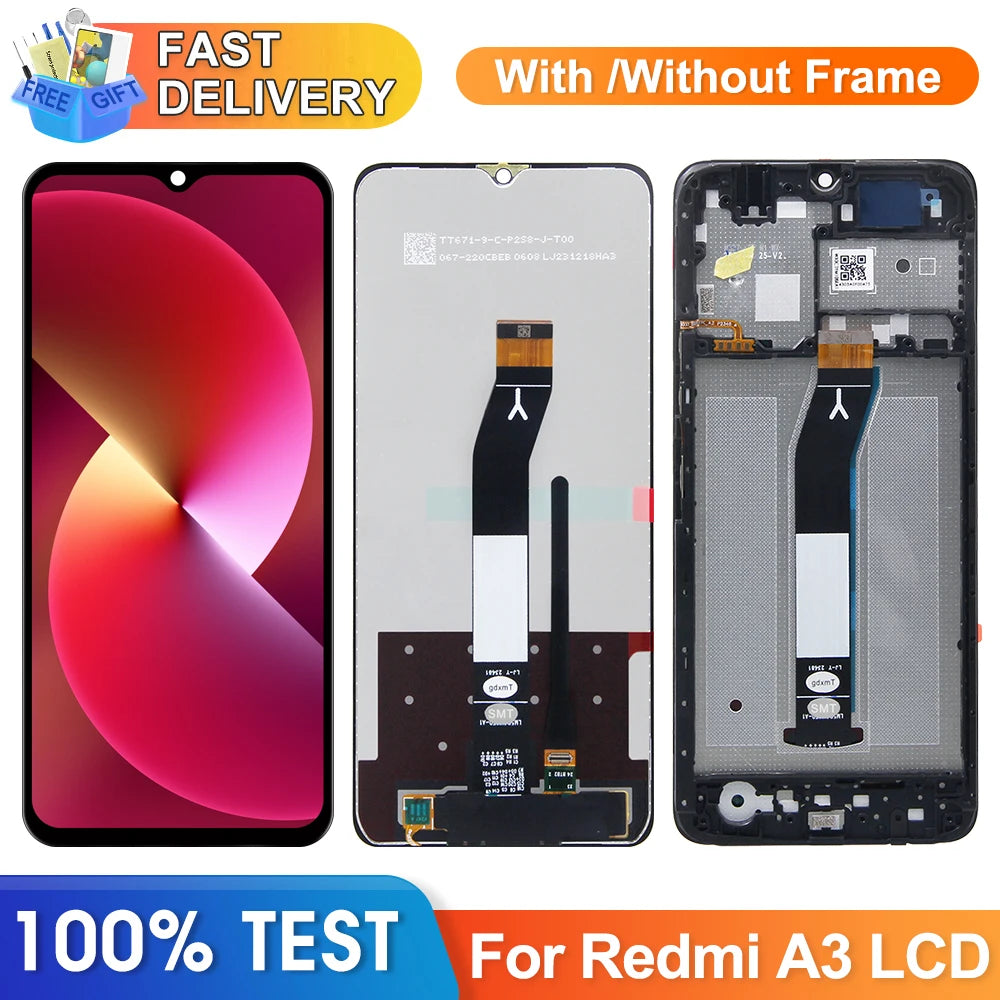 6.71'' 23129RN51X Display 90Hz For Xiaomi Redmi A3 LCD Display Touch Screen Digitizer Assembly Replacement Parts Xiaomi phone repair parts