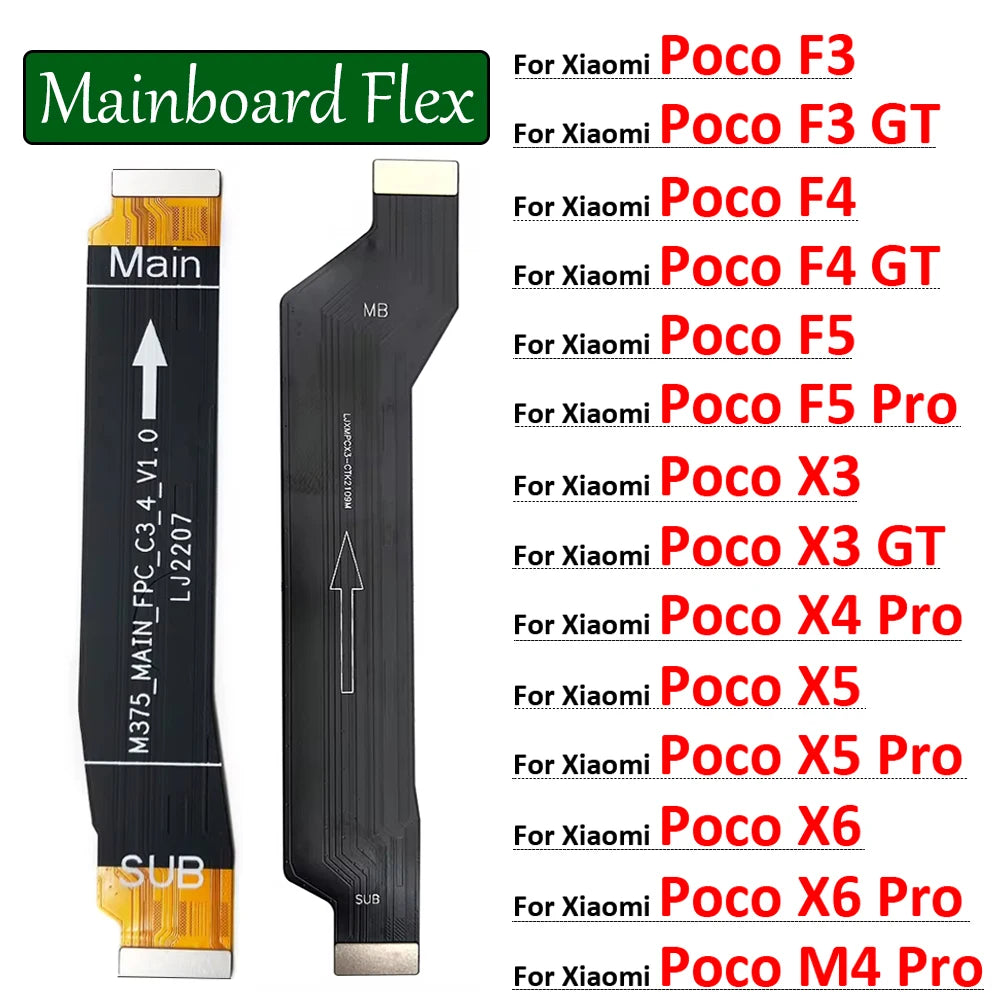 New For Xiaomi Poco F1 F2 F3 F4 F5 GT X3 X4 X5 X6 M4 Pro 4G 5G Main Board Motherboard Connector Board Flex Cable  Xiaomi  Xiao mi phone repair parts
