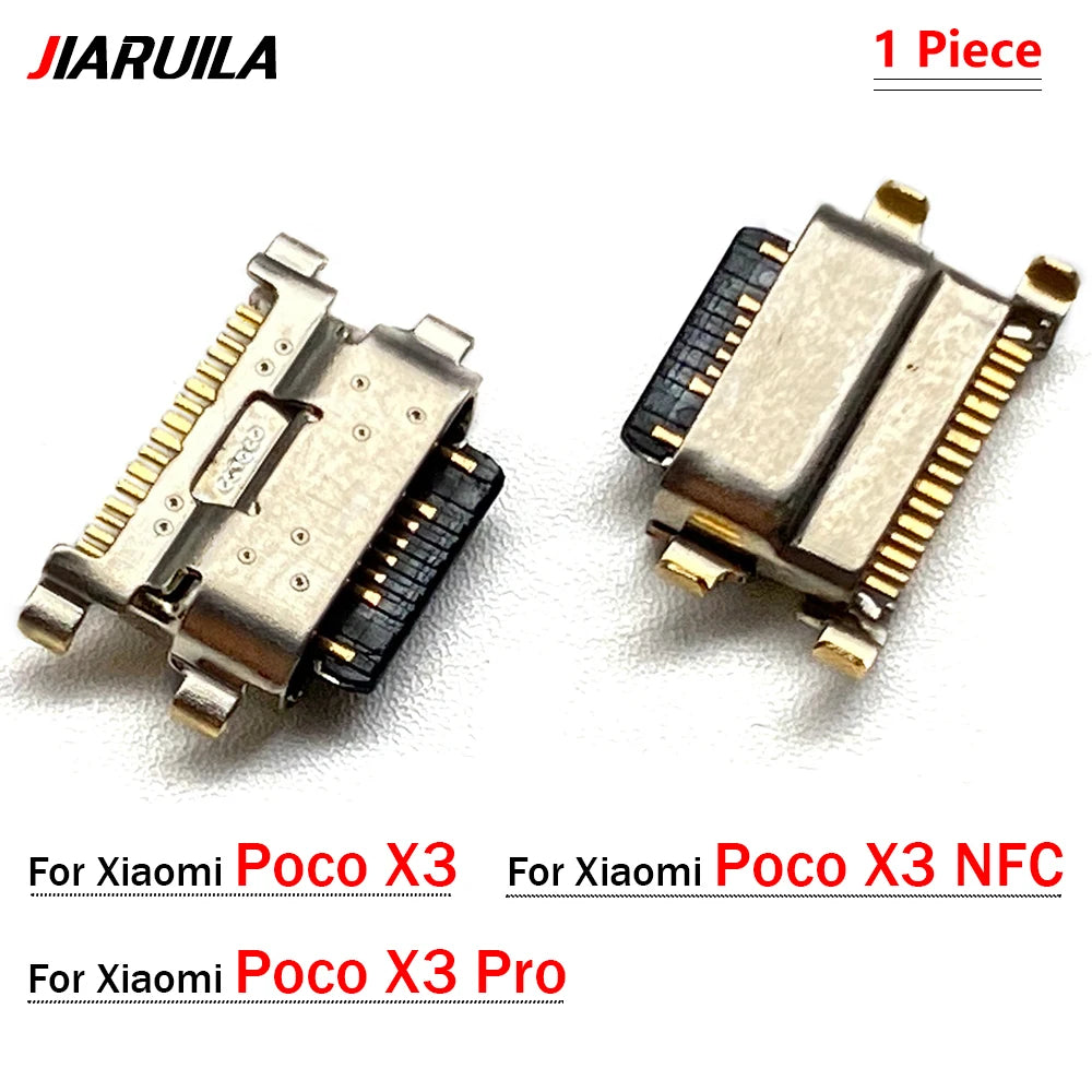 10Pcs, Micro USB Jack Charging Socket Charger Port Plug Dock Connector For Xiaomi Poco X3 X4 X5 M4 M5 F2 F4 F5 Pro GT 4G 5G  Xiaomi  Xiao mi phone repair parts
