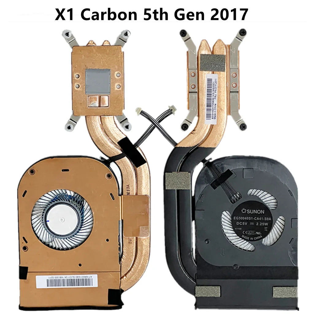 New Original For Laptop Lenovo ThinkPad X1 Carbon 5th Gen X1 Carbon 6th CPU Cooling Fan Heatsink Radiator Cooler 01YR159 01YU011 Lenovo laptop repair parts