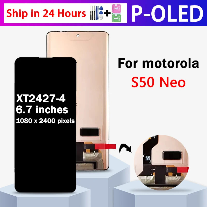 6.7'' For Motorola S50 Neo XT2427-4 LCD Display Touch Panel Screen Digitizer Assembly Replacement For Moto S50 Neo LCD display Motorola phone repair parts