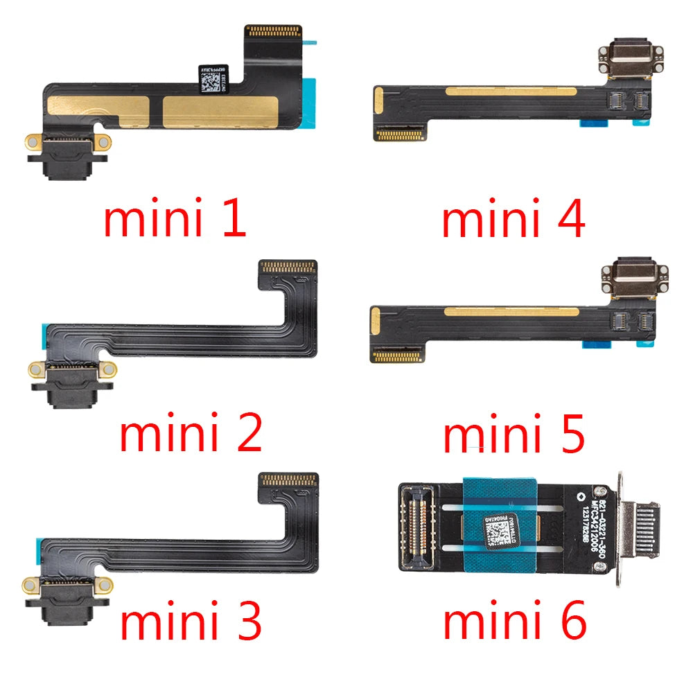 USB Charger Connector Port Plug Flex Cable For iPad Mini 1 2 3 4 5 Power Charging Dock Port Flex Repair Parts  iPad repair parts