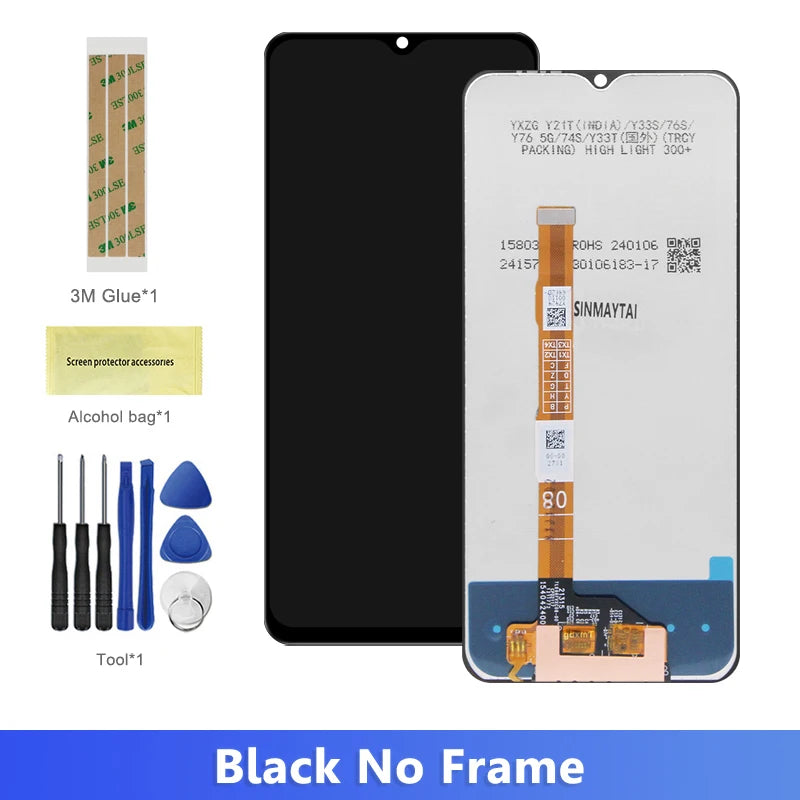 6.58'' For vivo Y33S V2109 Display Touch Screen Digitizer Assembly For VIVO Y33S LCD  Display Repair Parts 100% Tested Vivo phone repair parts