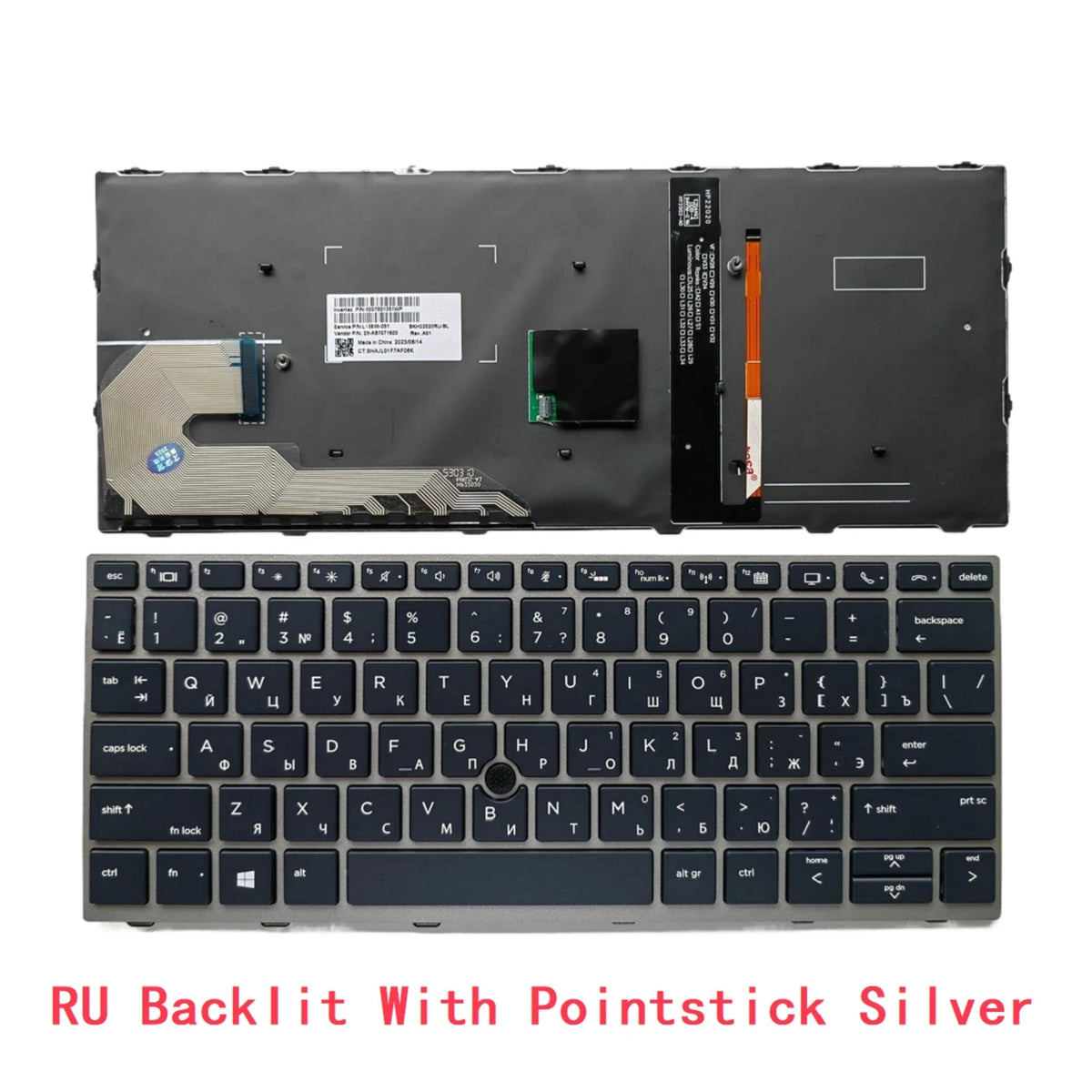 New US Russian Spanish Laptop Backlit Keyboard For HP Elitebook 730 G5 / 735 G5 / 830 G5 / 836 G5 Notebook PC Replacement  HP laptop repair parts