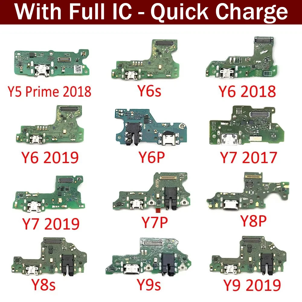 Dock Connector USB Charger Charging Port Board Flex Cable For Huawei Y5 Y6 Y7 Y9 Prime 2017 2018 2019 Y6s Y6P Y7P Y8s Y8P Y9s Huawei phone repair parts