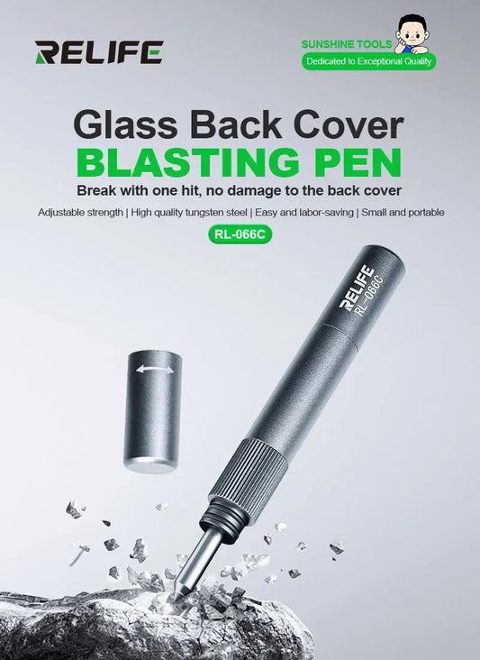 RELIFE RL-066C Glass Back Cover Blasting Pen Adjustable Strength for Mobile Phone Repair Lens Back Cover Glass Blasting Tool Professional Repair Tools