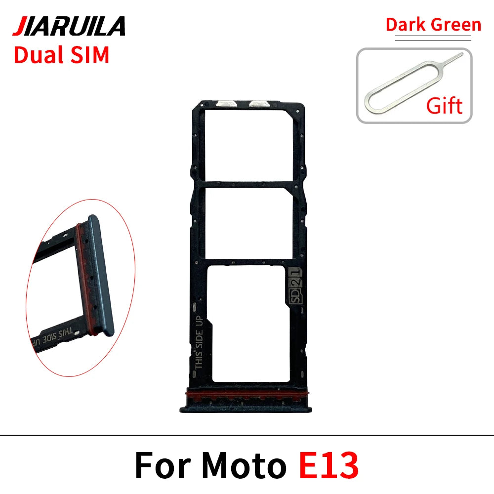 10Pcs, SIM Card Tray Slot Holder Adapter Accessories For Motorola Moto E13 E32 E22 E22i Motorola phone repair parts