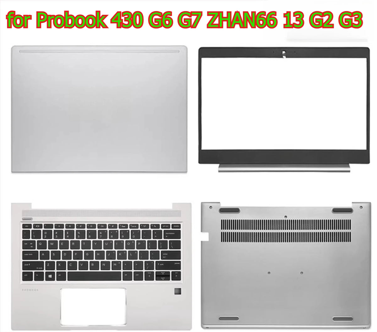 Cover case for HP Probook 430 G6 G7 ZHAN66 13 G2 G3 lcd housing bezel frame topcase palmrest buttom hinge shell touchpad trackpad HP laptop repair parts