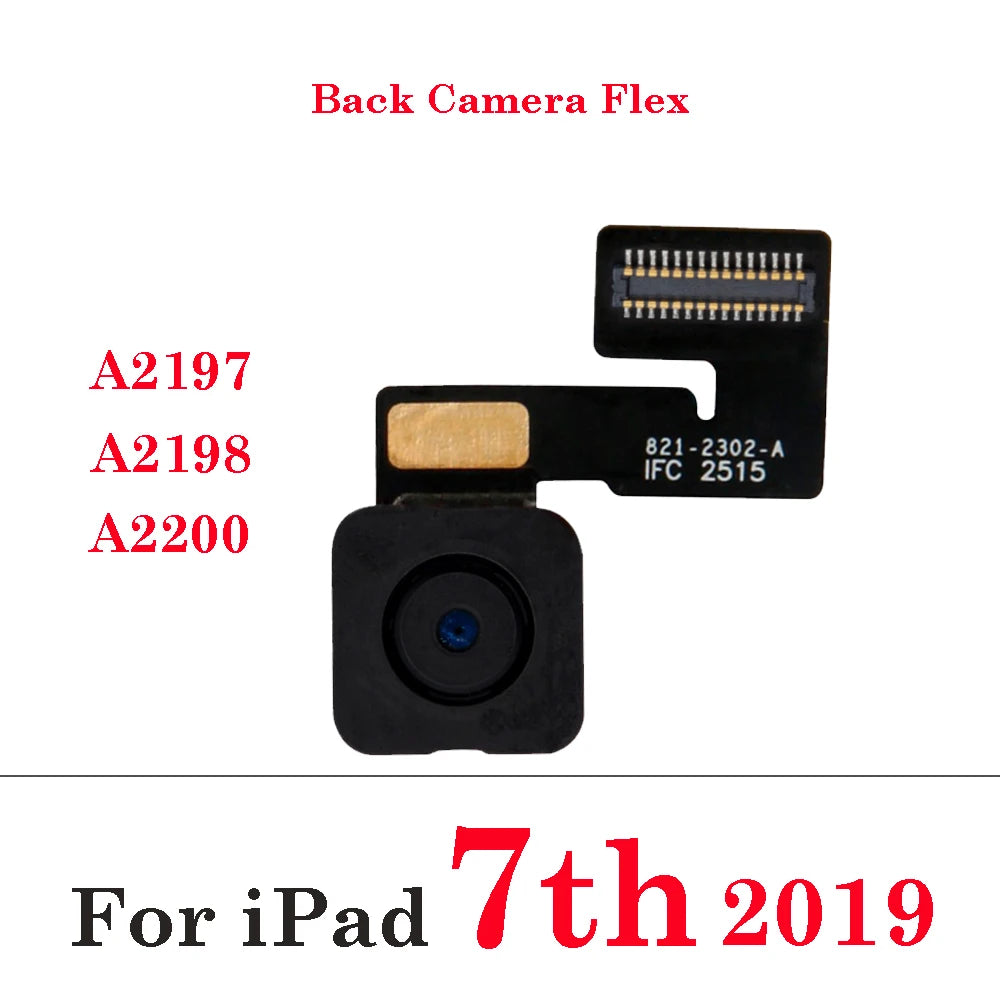 Main Small Face Front Big Rear Back Camera Flex Cable For iPad 5 6 7 8 9 A1822 A1823 A1893 A1954 A2197 A2270 A2428 A2602 A2603 iPad tablet repair parts