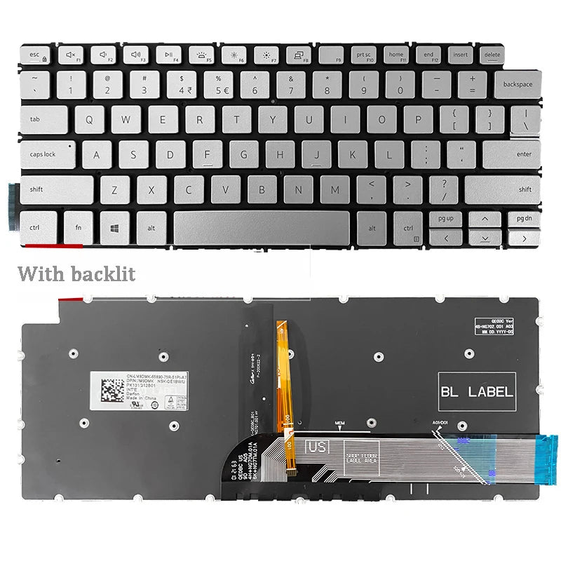 New ORIGINAL Laptop Keyboard For DELL Vostro 5000 3400 3401 3402 5402 5408 5409 Inspiron 5401 5402 5405 5406 5408 5409 P130G Dell laptop repair parts