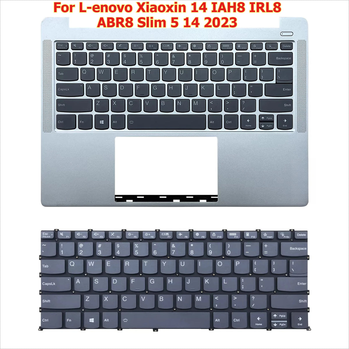 Upper case keyboard for Lenovo Xiaoxin 14 IAH8 IRL8 ABR8 Slim 5 14 2023  topcase palmrest keyboard cover touchpad assembly Lenovo laptop repair parts