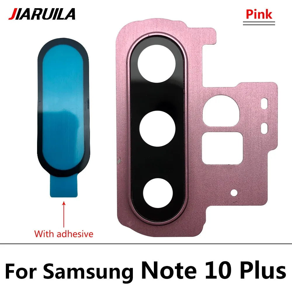 10Pcs, Back Rear Camera Glass Lens Circle Cover For Samsung Note 20 / Note 20 Ultra / Note 10 Plus / Note 10 Lite Adhensive Samsung phone repair parts