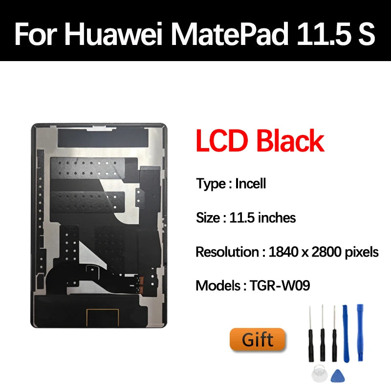 11.5" OEM For Huawei MatePad 11.5 S TGR-W09 LCD Display Touch Sensor Glass Screen Digitizer Assembly Replacement Tablet repair parts