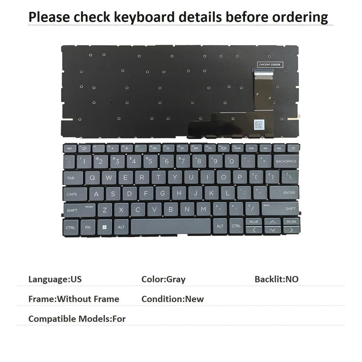 New US Spanish Latin UK Language  Backlit Keyboard For HP  Notebook PC Replacement Keyboard  HP laptop repair parts