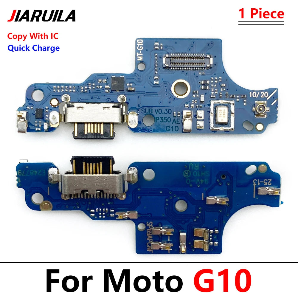10Pcs USB Charging Board Port Dock Charger Connector Flex Cable For Motorola Moto G10 G20 G30 G50 G60 G60s G100 Power One 5G G31 Motorola phone repair parts
