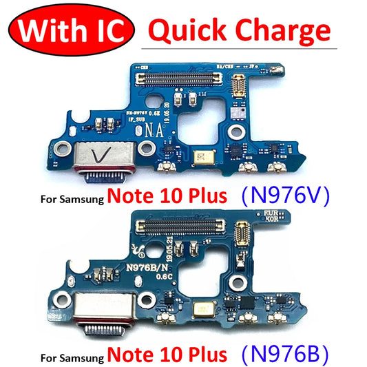 USB Charging Port Board Flex Cable Connector Parts For Samsung Note 10 Plus N976V SM-G976V N976F N976B Samsung phone repair parts