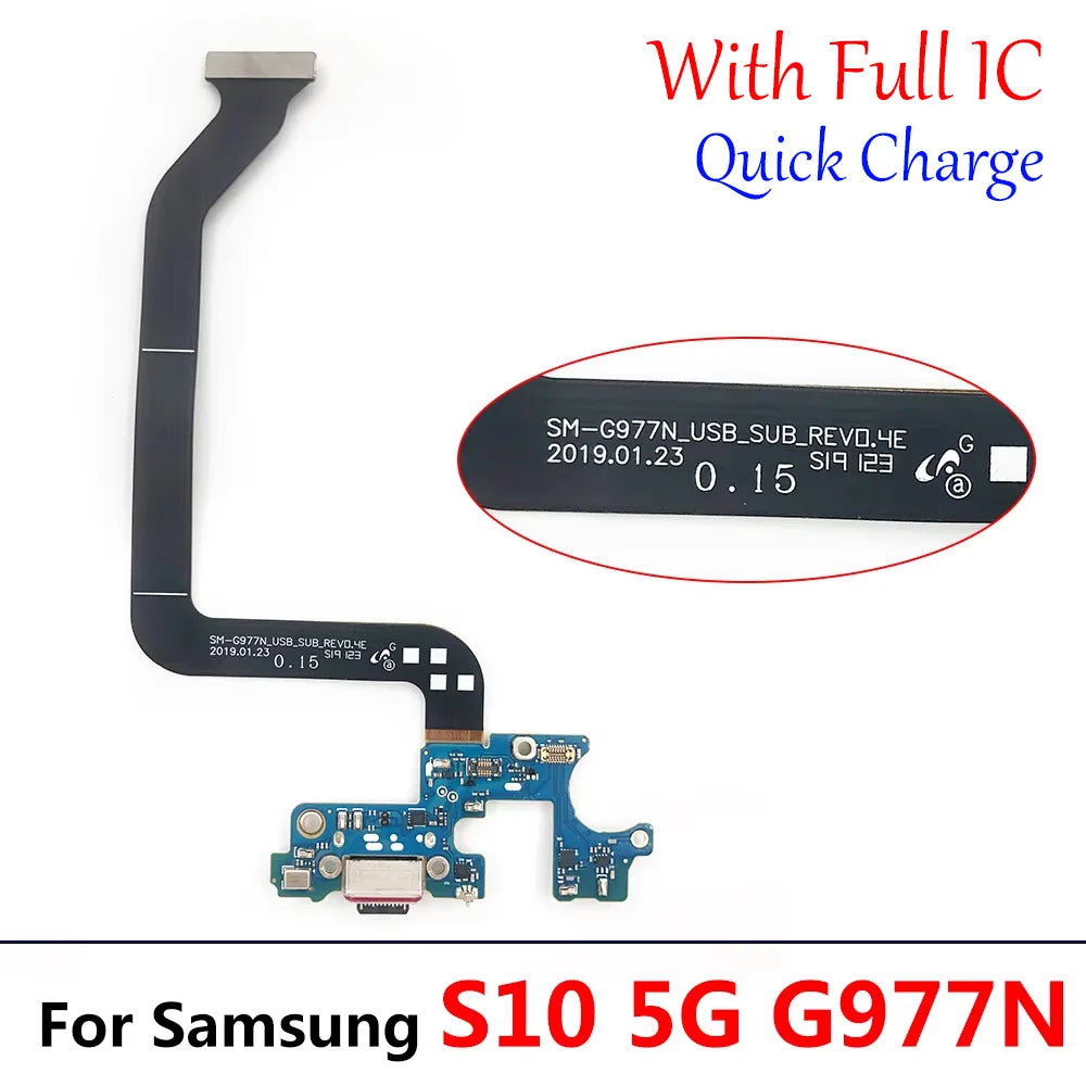 USB Charging Board Flex Cable For Samsung S10 5G G977B G977N G977U Lite Dock Connector Charging Port Flex Samsung phone repair parts