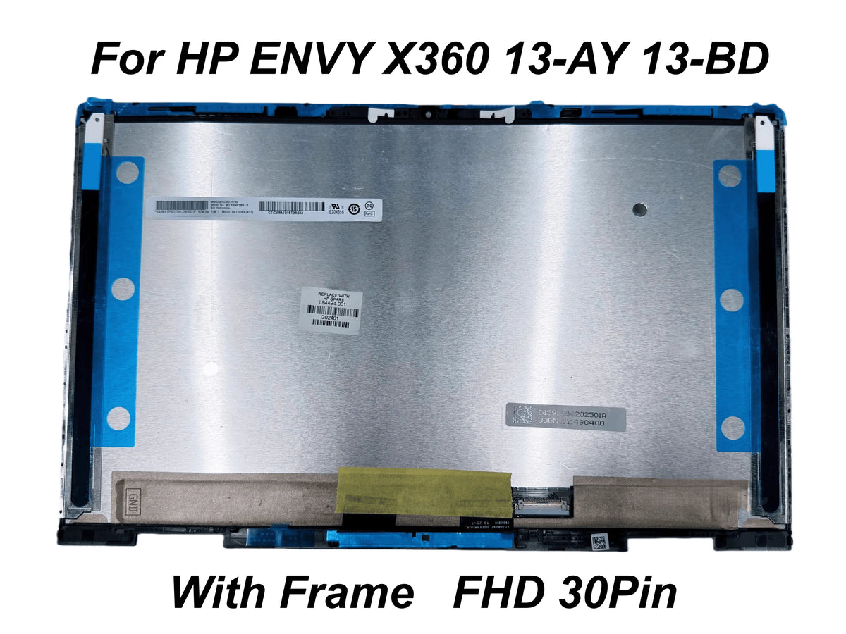 For HP ENVY X360 13-AY 13-BD 0455ng Laptop LCD Touch Screen Display Assembly With frame 13-AY0006CA 13-AY0008CA 13-AY0010CA FHD HP laptop repair parts