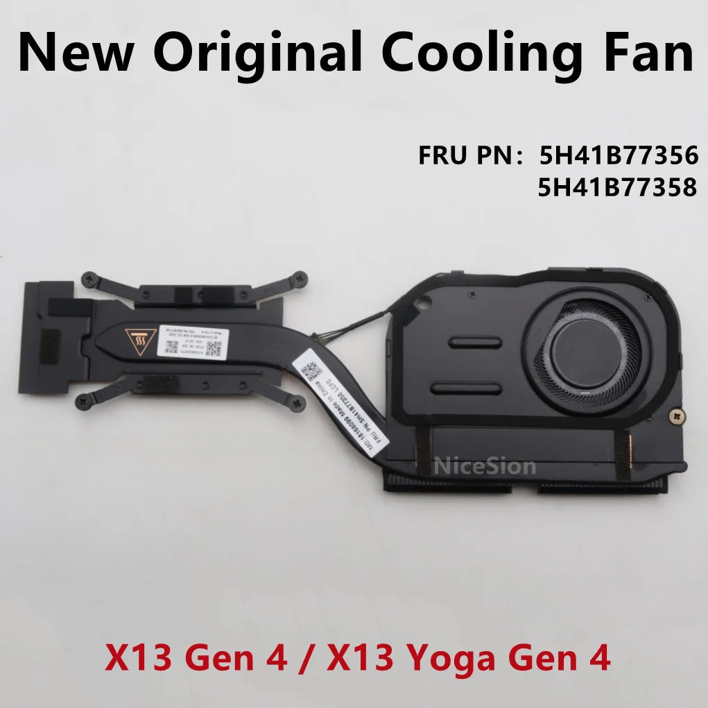 New Original For Laptop Lenovo ThinkPad X13 Gen 4 X13 Yoga Gen 4 CPU Cooling Fan Heatsink Radiator FRU PN:5H41B77356 5H41B77358 Lenovo laptop repair parts