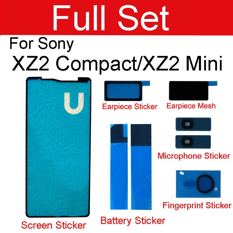 LCD Screen Display Adhesive Ear Speaker Mesh Battery Sticker For Sony Xperia XZ2 Compact Mini XZ2C H8324 Mic Fingerprint Glue Sony phone repair parts