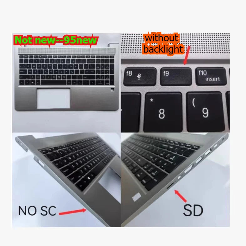 Cover case for HP Pro book 450 455 G8 ZHAN66 15 G4 HSN-Q31C lcd housing bezel frame topcase palmrest keyboard buttom hinge shell HP laptop repair parts
