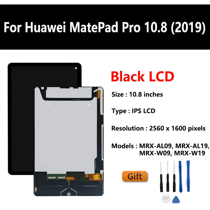 OEM LCD For Huawei MatePad Pro 10.8 2019 Pro 10.8 5G MRX-W09 W19 AL19 AL09 LCD Display Touch Screen Digitizer Assembly Tablet repair parts