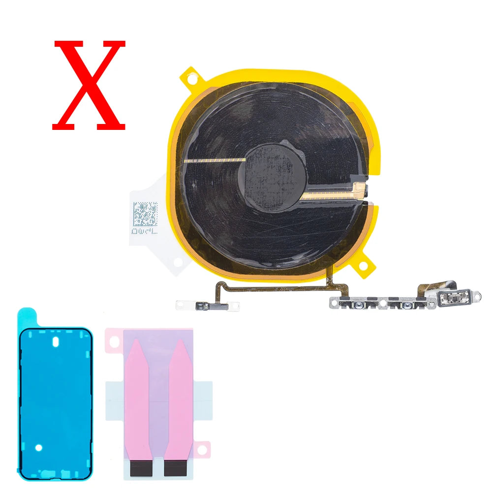 1set Wireless Charging Chip NFC Coil with Volume for IPhone 12 13 14 Mini Pro Max Plus Charger Panel Sticker Flex Cable iPhone phone repair parts