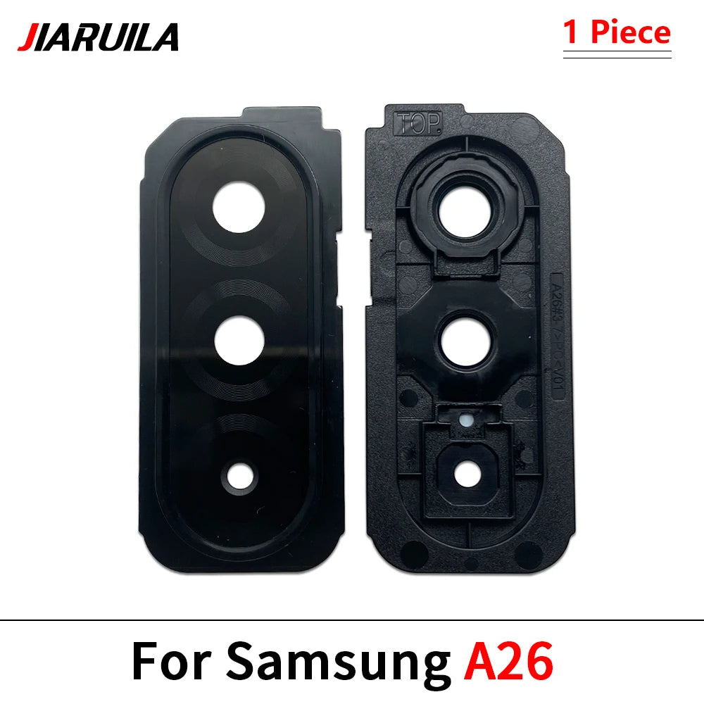 New Rear Camera Glass Lens Cover With Frame Holder For Samsung A26 A56 A34 A54 S24 Fe 5G Replacement Parts Samsung phone repair parts