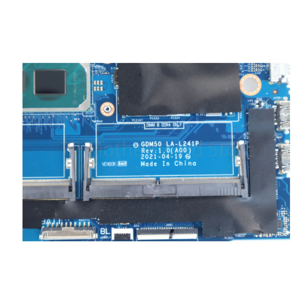 Laptop Motherboard For Dell Inspiron 15 3511 Vostro 15 3510 LA-L241P With CPU I3-1115G4 I5-1135G7 I7-1165G7 CN-0042CN CN-05PD08 Dell laptop repair parts
