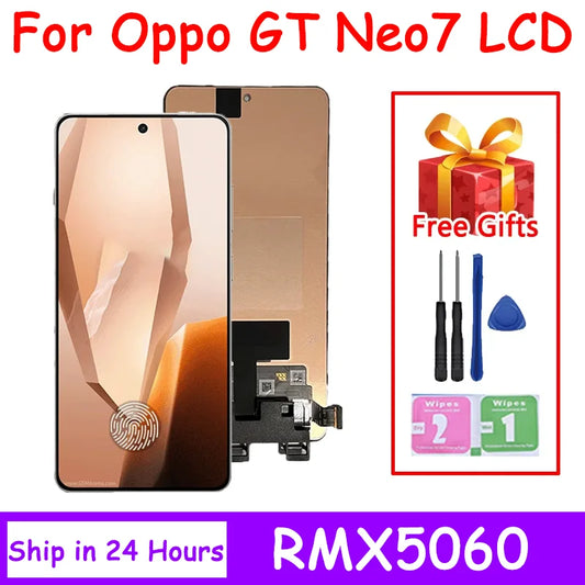 6.78" AMOLED 120Hz For Realme Neo7 Neo 7 RMX5060 LCD Display Screen+Touch Digitizer For Realme GT Neo7 Neo 7 Display Replacement Oppo phone repair parts Realme phone repair parts