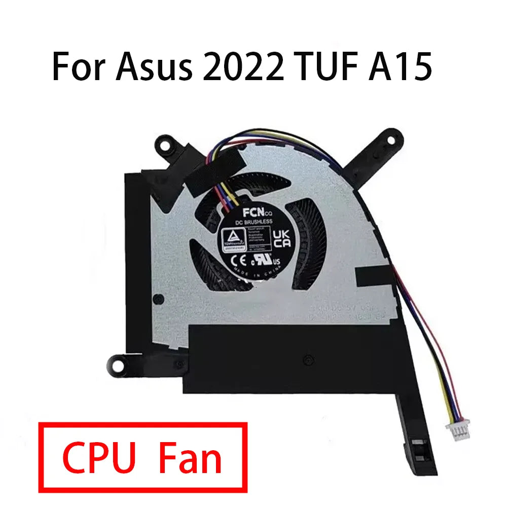Original Laptop CPU Cooling Fan For Asus 2022 TUF A15 FA507RM RTX3060 DC12V 1A 4Pin Asus laptop repair parts