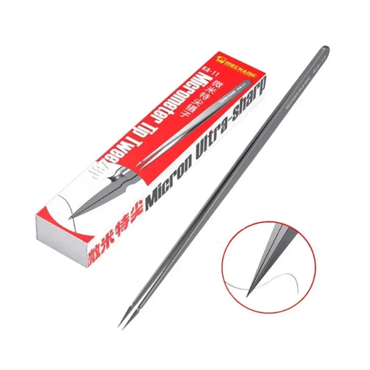MECHANIC KA-11 Aax-17 Special Pointed Manual Micrometer Tweezers Non-magnetic Anti-adsorption Precision Electronic Maintenance Professional Repair Tools