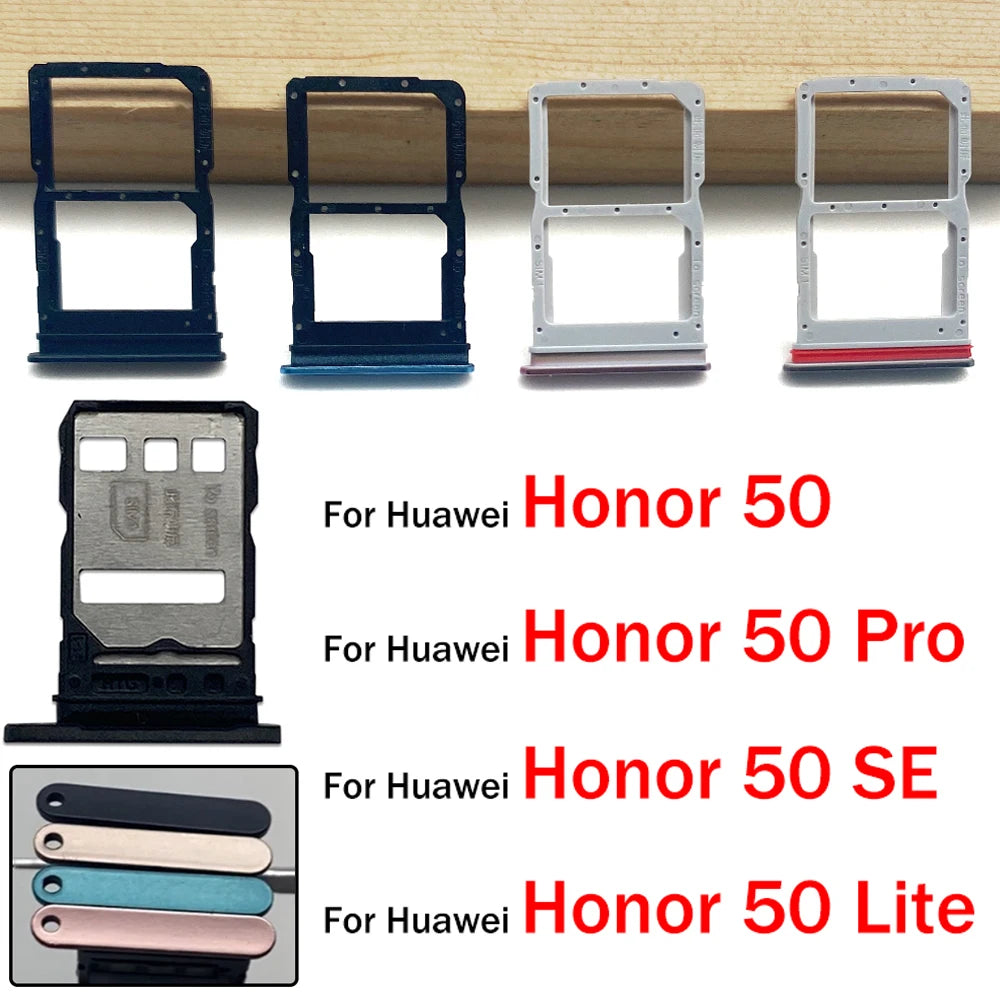 New SIM Card Tray Slot Holder Adapter Accessories For Huawei Honor 50 Pro Se Lite Repair Parts Huawei phone repair parts