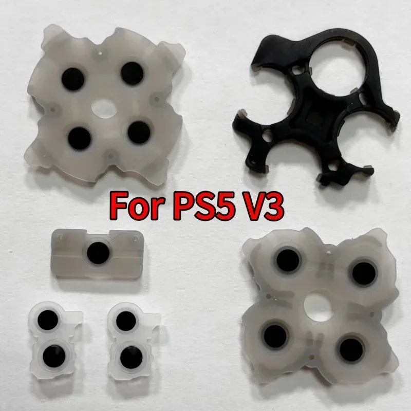 10Sets/Lot Replacement Adhesive Keypad Rubber for PS3 Game Pad for Ps5 V1 V2 V3 Controller Silicone Conductive Rubbers Repair Game console repair parts