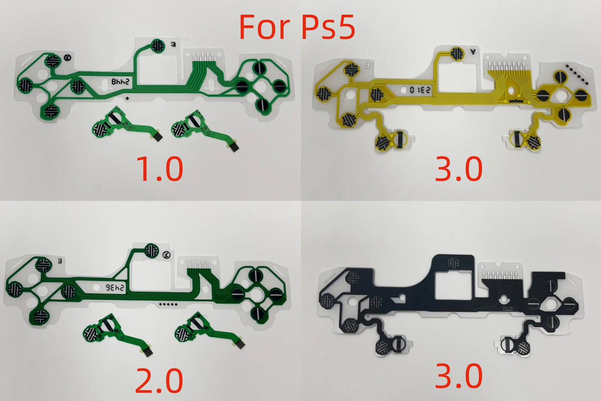 10pcs/Lot Original for Ps5 Dualsense Conductive Film V1.0 2.0 3.0 Game Pad Controller Button Flex Cable Ribbon V1 V2 V3  Game console repair parts