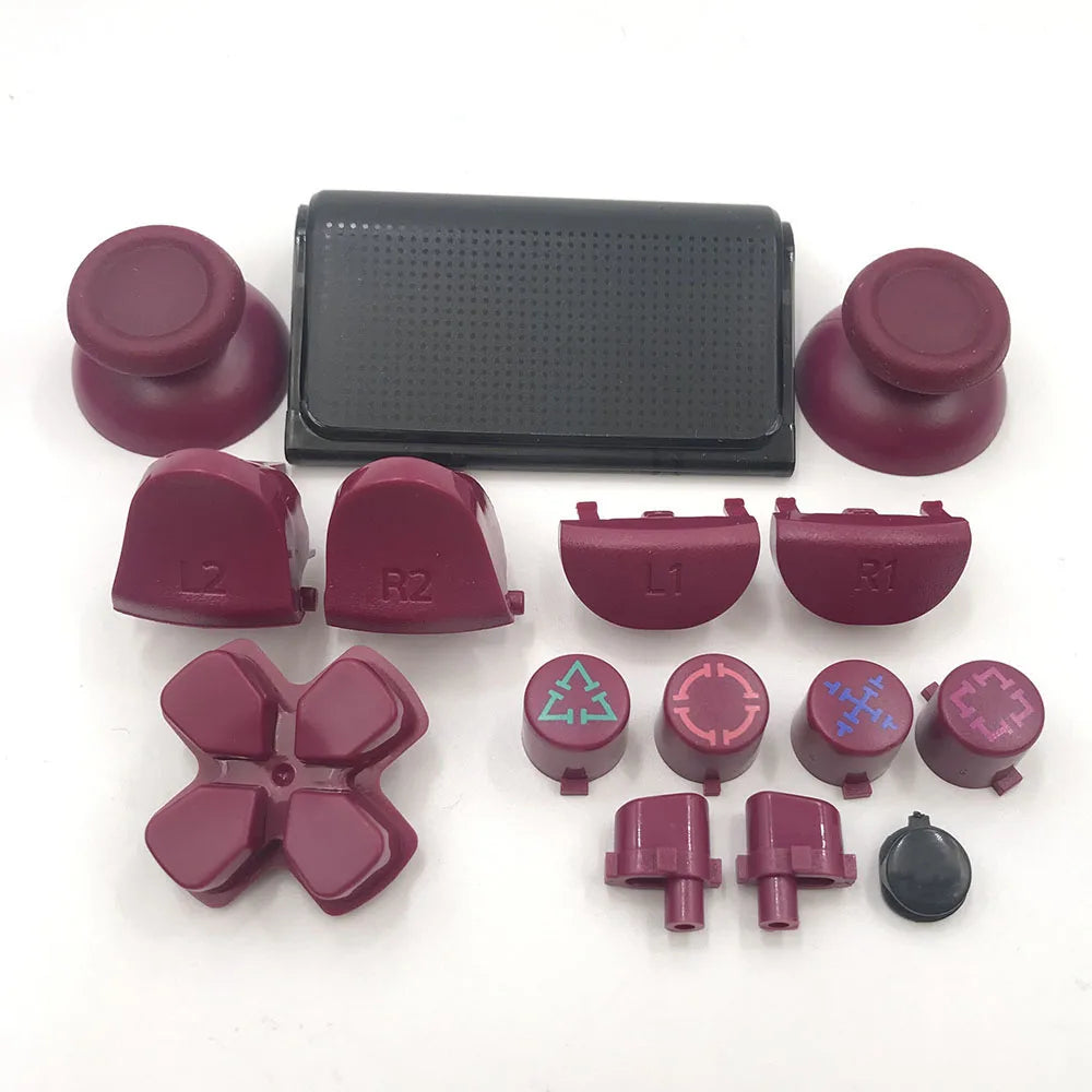 1Set JDM JDS 040 050 055 For PS4 Pro Slim Controller Thumbstick Dpad R1 L1 R2 L2 Button Direction Key ABXY Buttons Joysticks Cap Game console repair parts