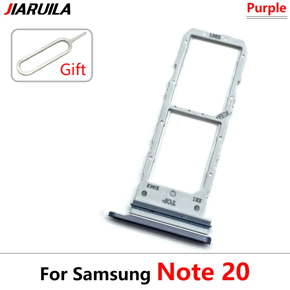 New Sim Card Tray Reader Socket Slot Holder For Samsung Note 10 Plus Lite / Note 20 Ultra Dual SIM Replacement Part Samsung phone repair parts