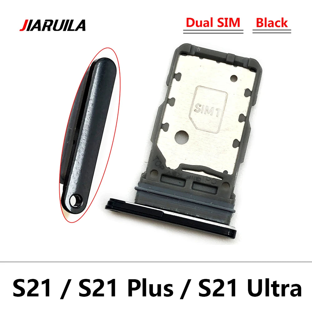 New For Samsung S21 S20 Plus Ultra Fe Dual SIM Card Slot SD Card Tray Holder Adapter Replacement Spare Parts Samsung phone repair parts