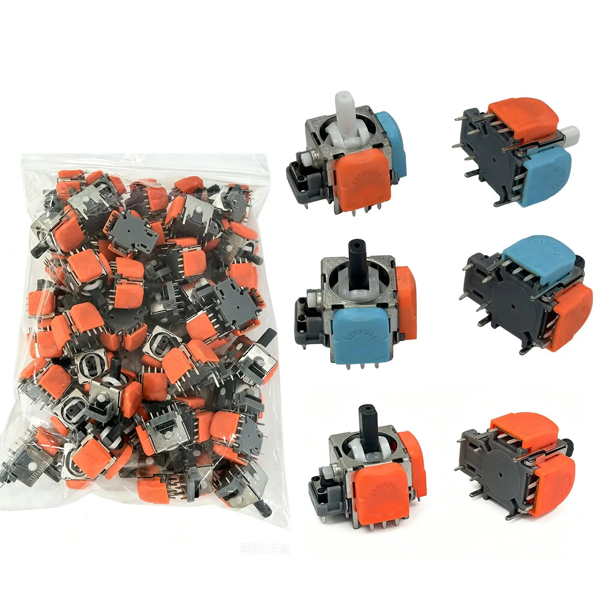 50PCS 100PCS GINFULL DS13 RS13 TMR Electromagnetic Joystick For PS5/Edge/PS4/Xbox Series Controller Thumbstick 3D Analog Sensor  Game console repair parts