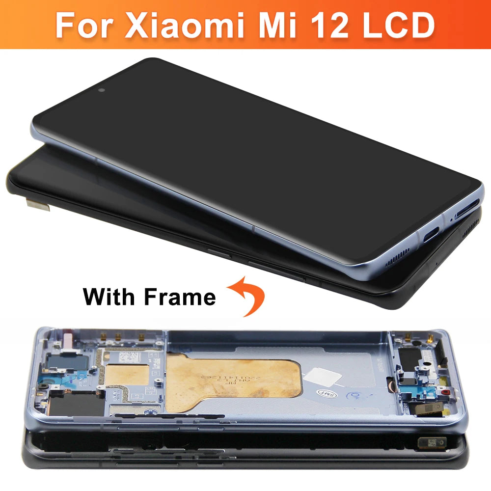 for Xiaomi Mi 12 2201123G Lcd Display Digital Touch Screen with Frame for Xiaomi Mi 12X Screen Display Replacement Parts Xiaomi phone repair parts